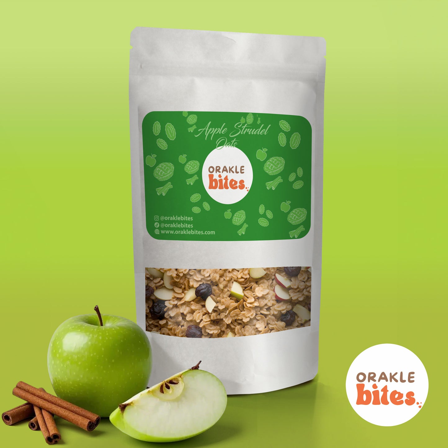 Apple Strudel Oats – Spiced Cinnamon Apple Porridge | Healthy Breakfast Idea