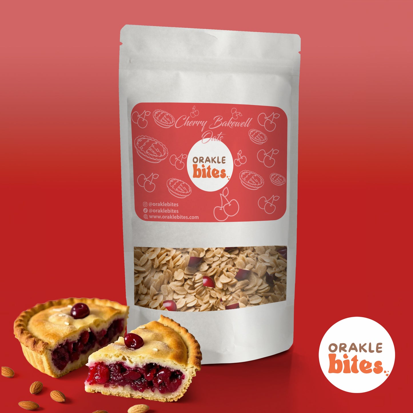 Cherry Bakewell Oats – Fruity Almond Porridge | Dessert-Style Breakfast