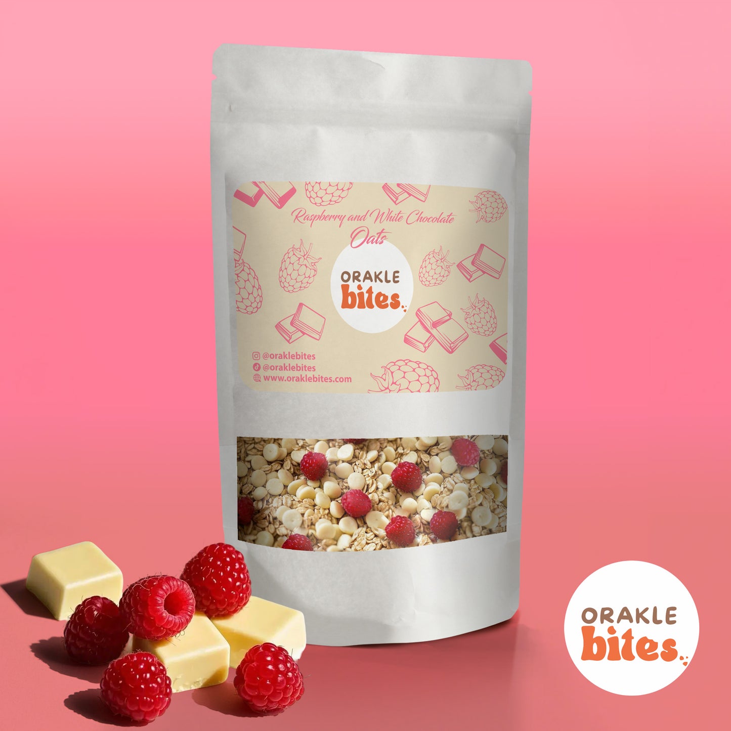 Raspberry White Chocolate Porridge – Fruity & Creamy Gourmet Oats